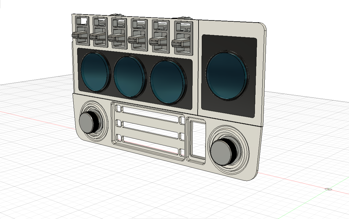 E30 Radio Triple Gauge pod